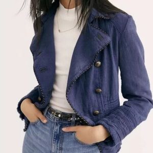Free People Night Sky Military cadet blazer jacket